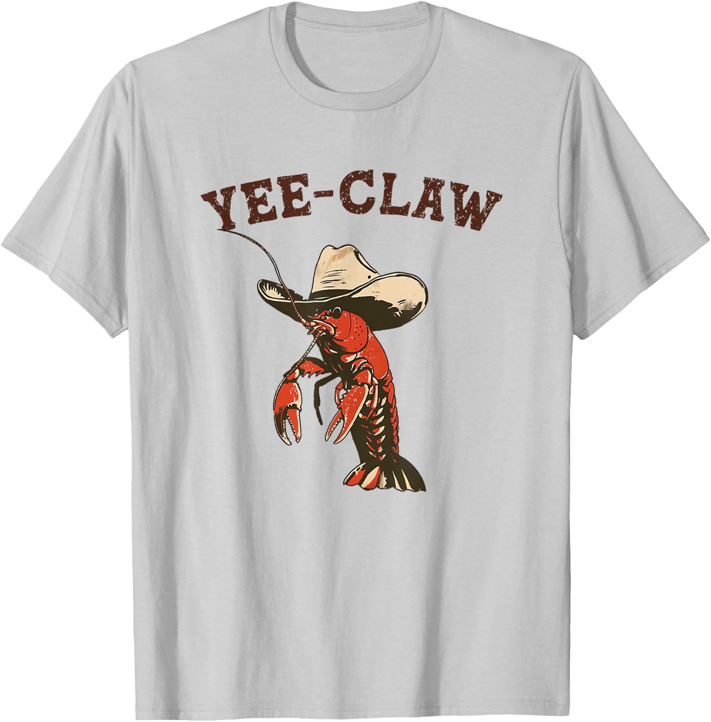 Yee Claw! Funny Crawfish Cajun Seafood Festival T-Shirt - T-Shirt | Ash