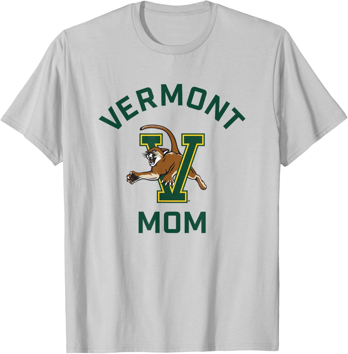 University of Vermont Catamounts Arched Mom T-Shirt - T-Shirt | Ash