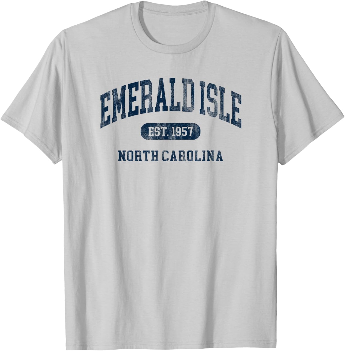 Emerald Isle North Carolina Est 1957 Retro Preppy Throwback T-Shirt - T-Shirt | Ash