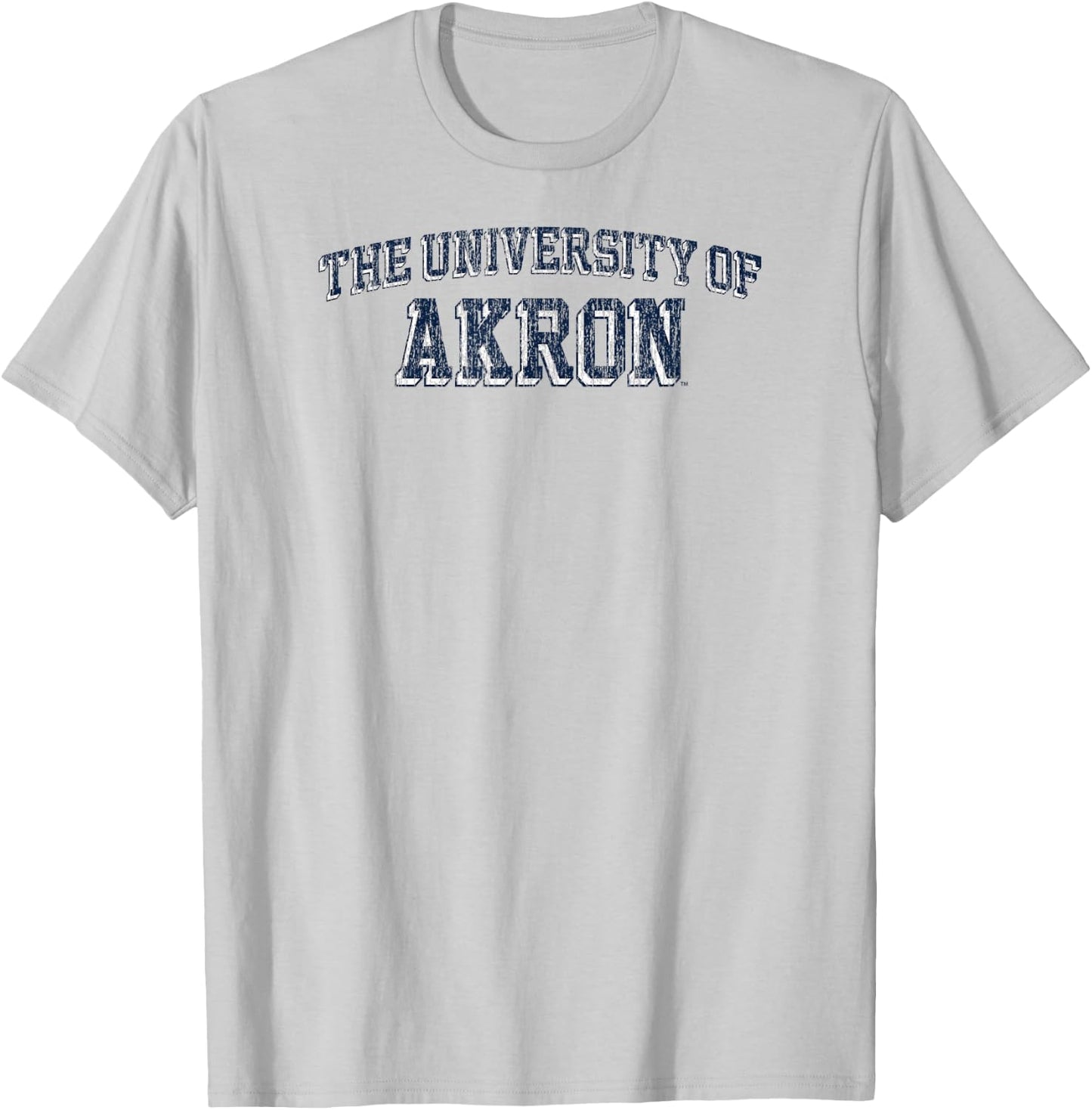 Akron Zips Retro Arch Gray Officially Licensed T-Shirt - T-Shirt | Ash