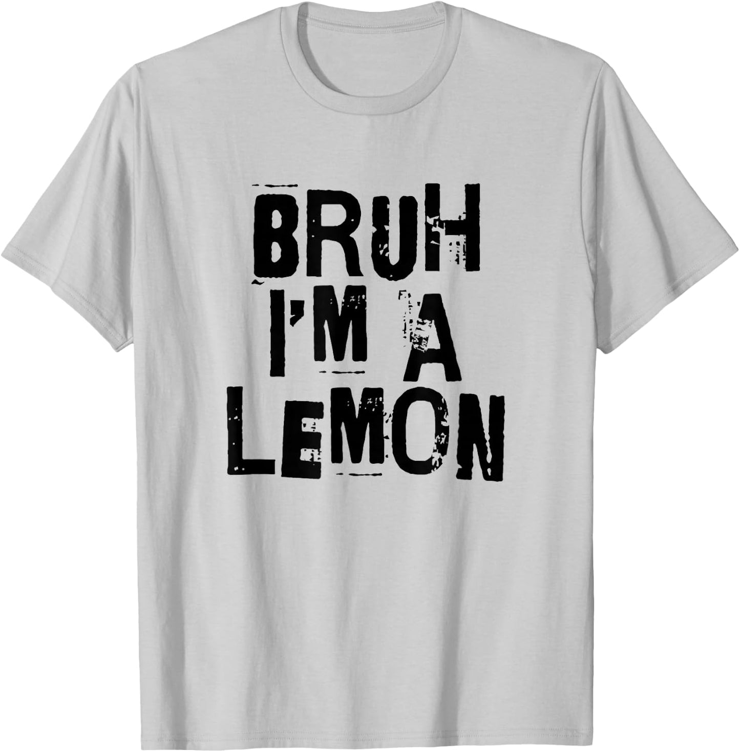 Bruh I'm A Lemon Funny Halloween Costume Men Women Boy Girl T-Shirt - T-Shirt | Ash