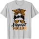 Support Squad Messy Bun Orange Warrior MS Multiple Sclerosis T-Shirt - T-Shirt | Ash