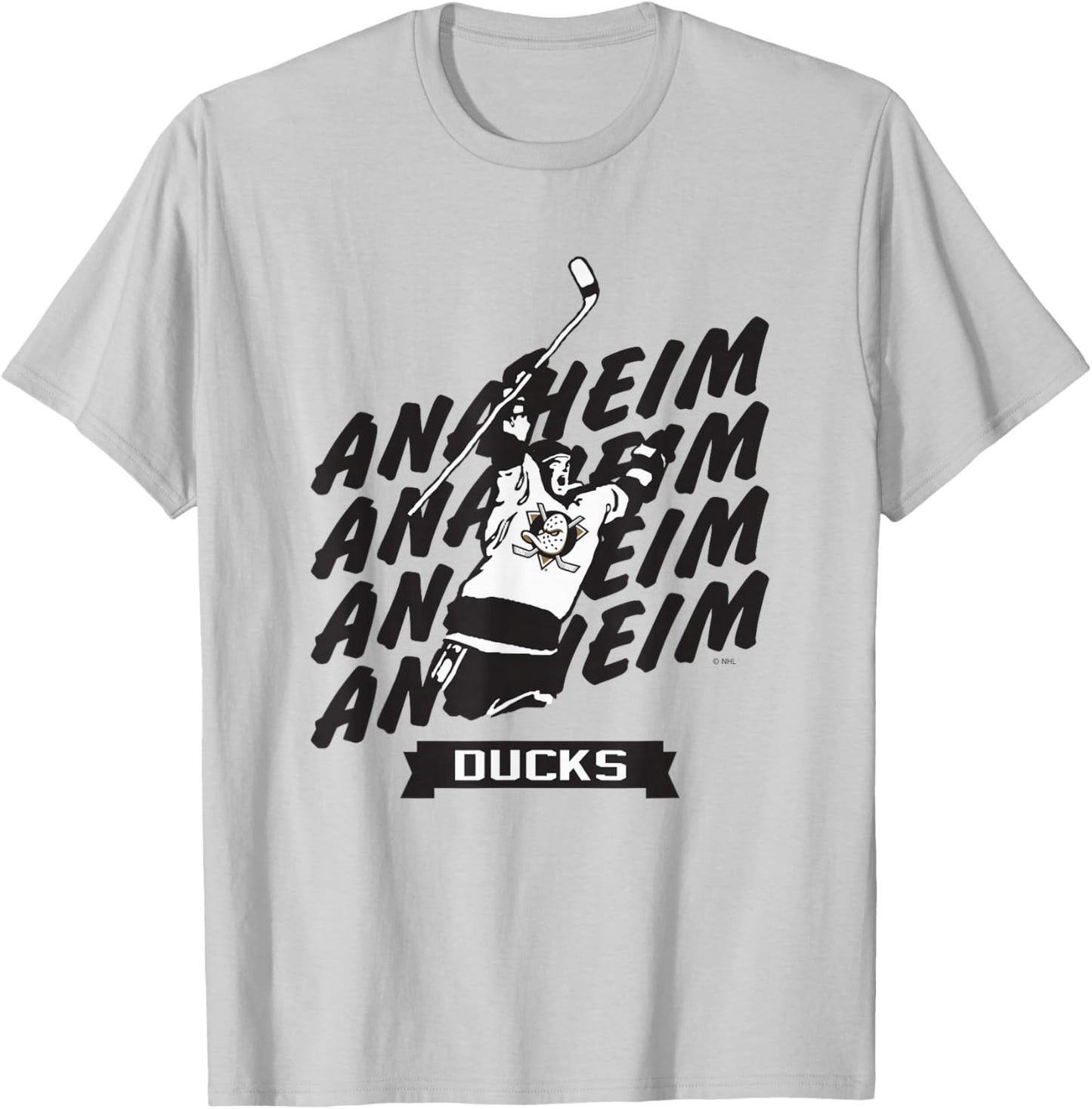 Anaheim Ducks Graffiti Orange Officially Licensed T-Shirt - T-Shirt | Ash