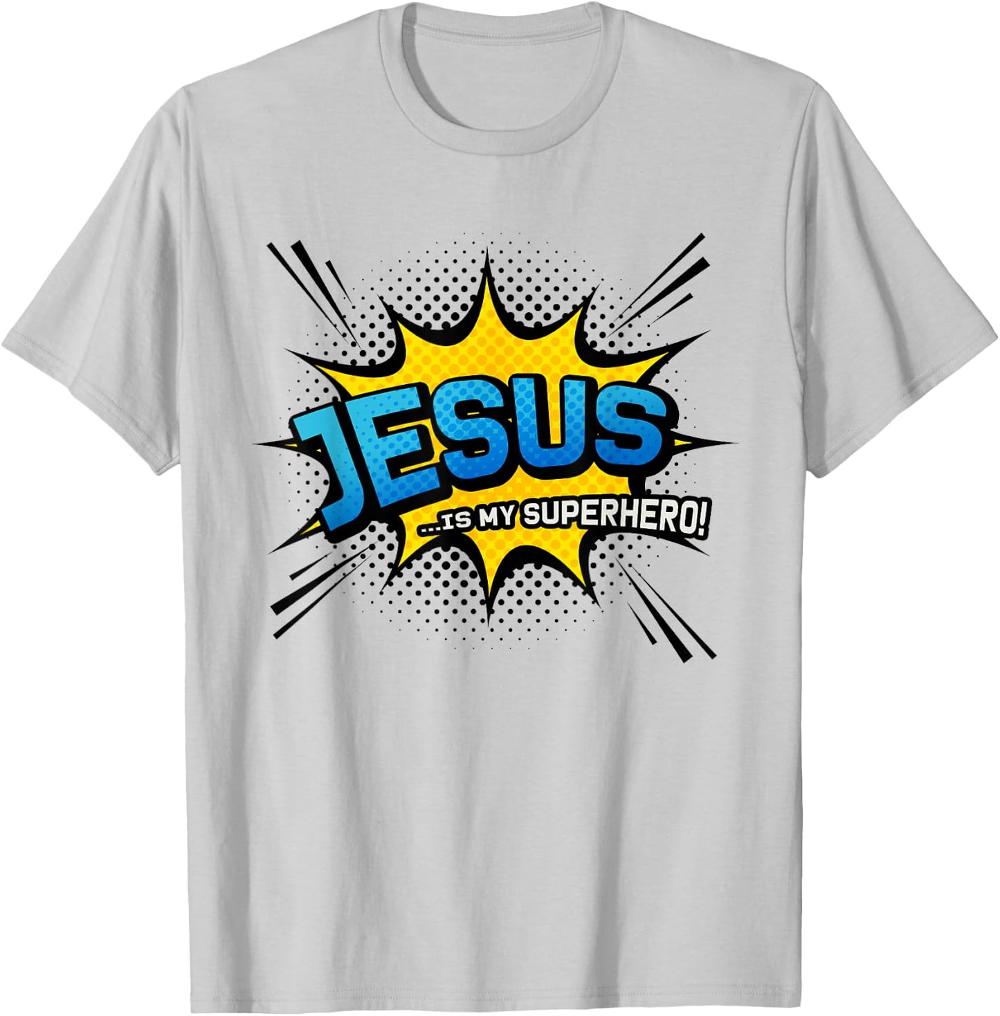 Jesus is My Superhero - Funny Cool Comic Book T-Shirt - T-Shirt | Ash