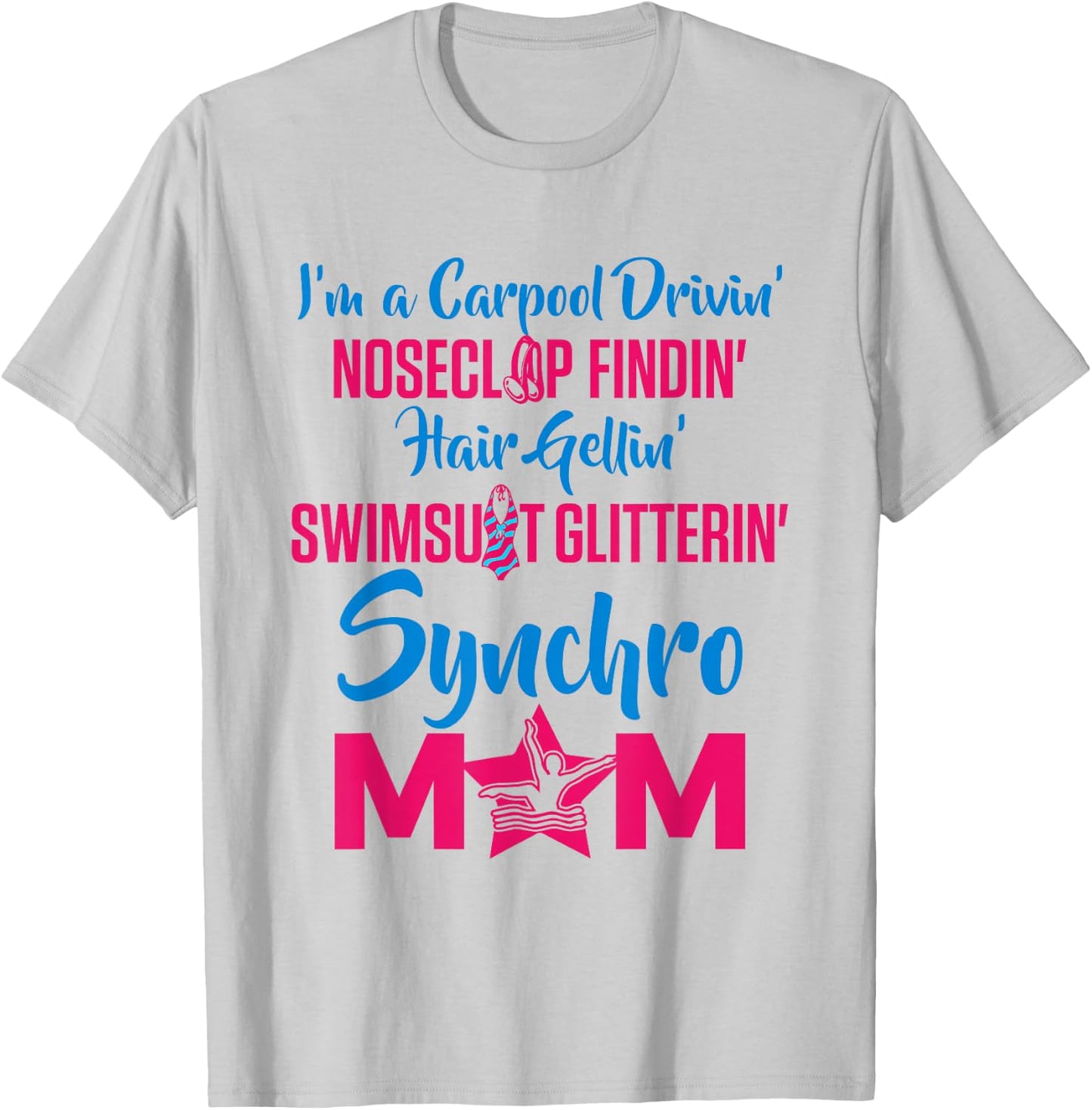 Synchronized Swimming Synchro Mom T-Shirt - T-Shirt | Ash