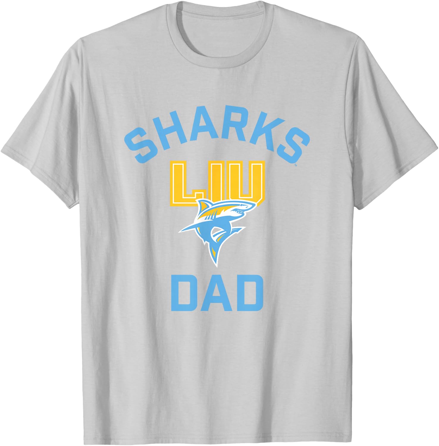 Long Island University LIU Blackbirds Arched Dad T-Shirt - T-Shirt | Ash