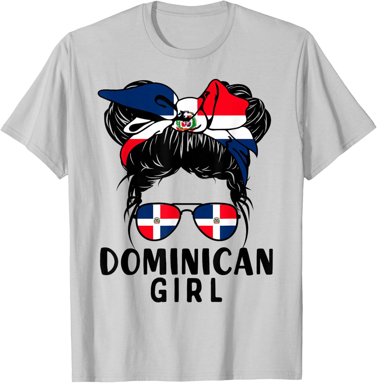 Dominican Girl Messy Hair Roots Pride Patriotic Kids T-Shirt - T-Shirt | Ash