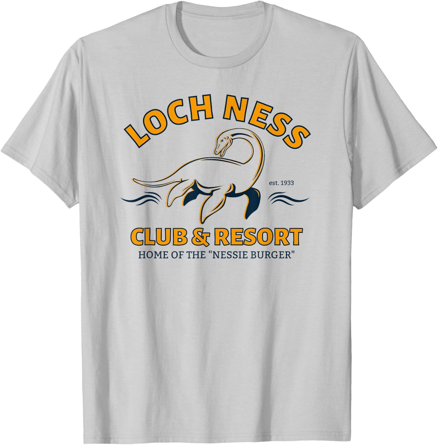 Loch Ness Monster, Club & Resort, Scotland Legends T-Shirt - T-Shirt | Ash