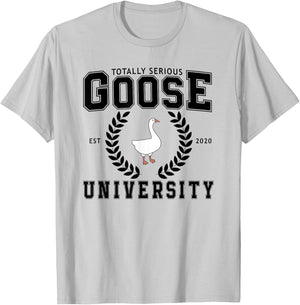 Silly Goose University - Seriously Totally Serious Sarcastic T-Shirt - T-Shirt | Ash