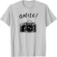 Cool SMILE Camera t shirt women kid photographers T-Shirt - T-Shirt | Ash