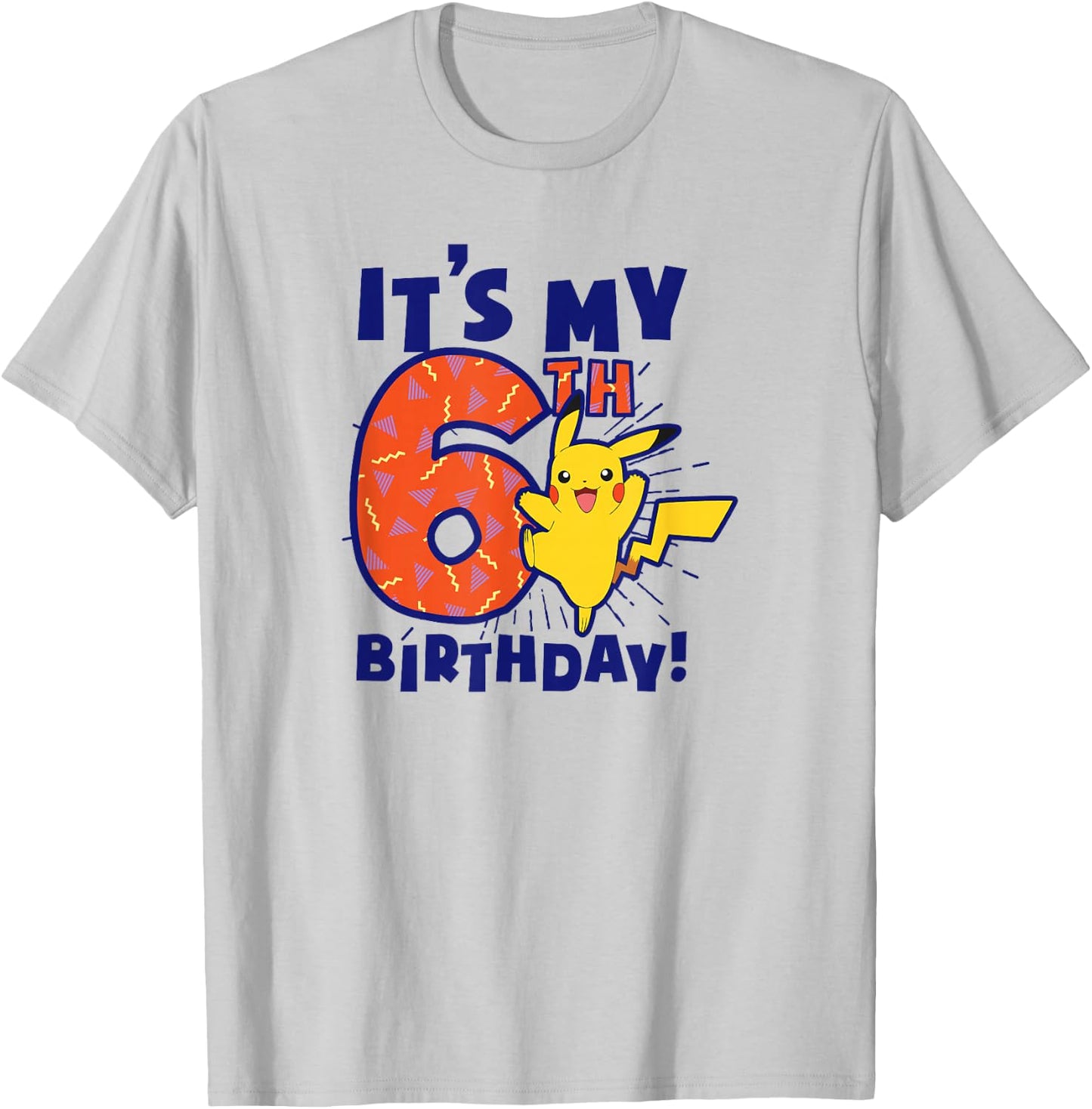 Pokémon Pikachu It's My 6th Birthday Awesome Celebration T-Shirt - T-Shirt | Ash