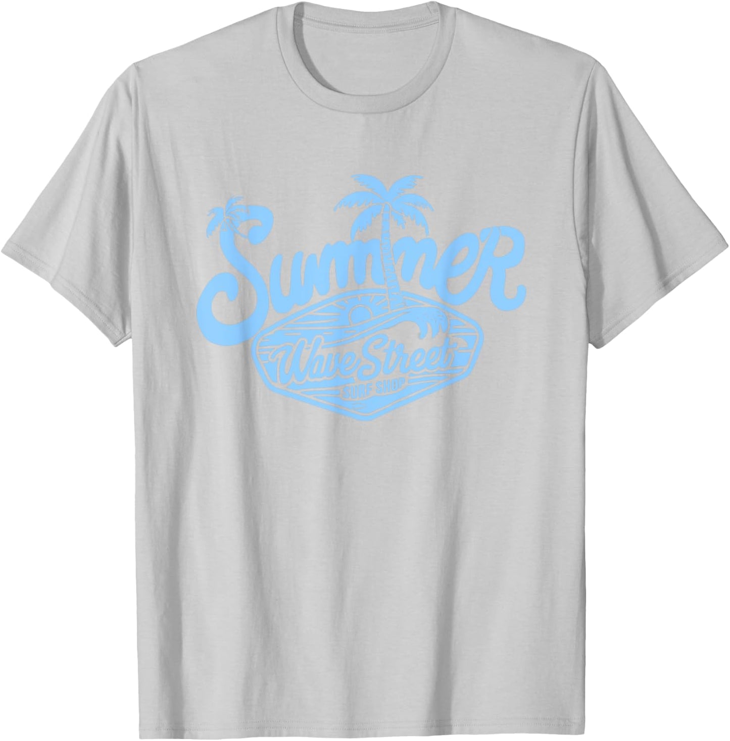 Wave Street Summer Surf Shop Graphic Women Kids T-Shirt - T-Shirt | Ash
