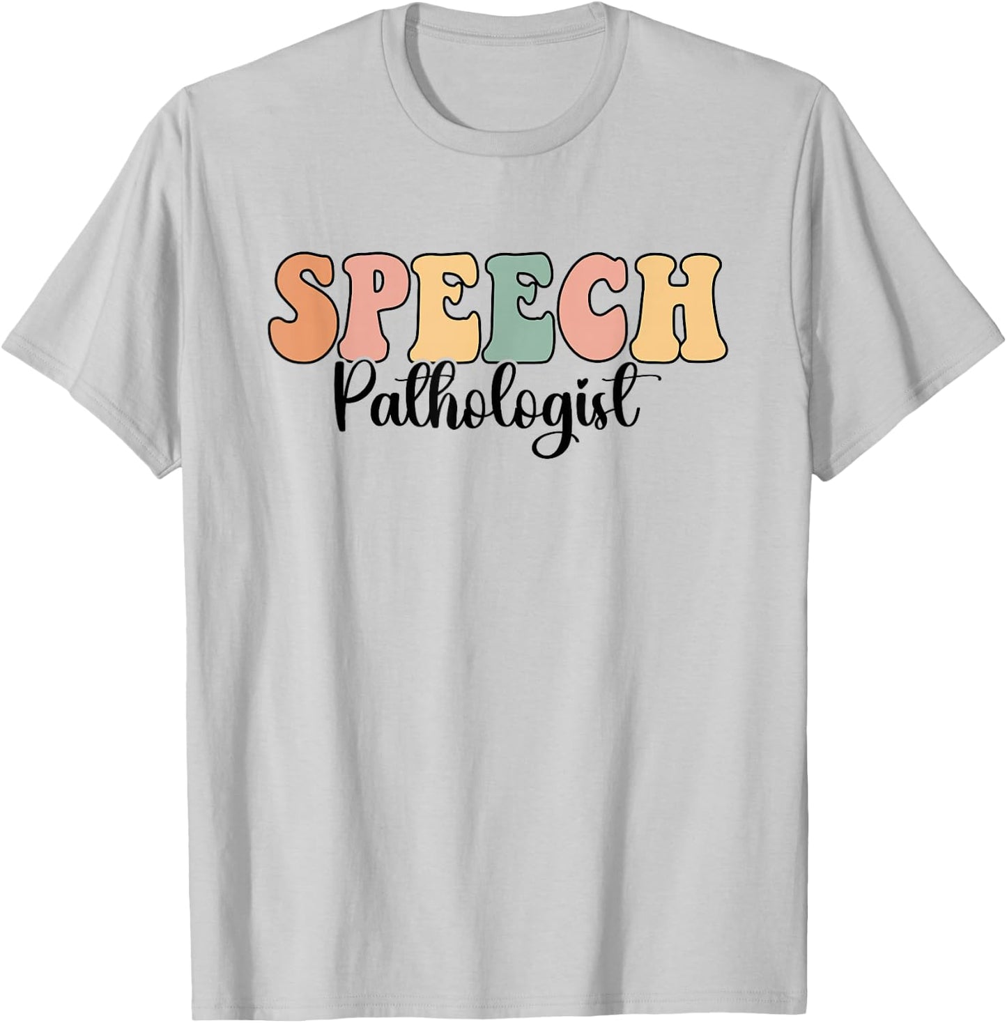 Groovy Speech Therapy Speech Language Pathologist Therapist T-Shirt - T-Shirt | Ash