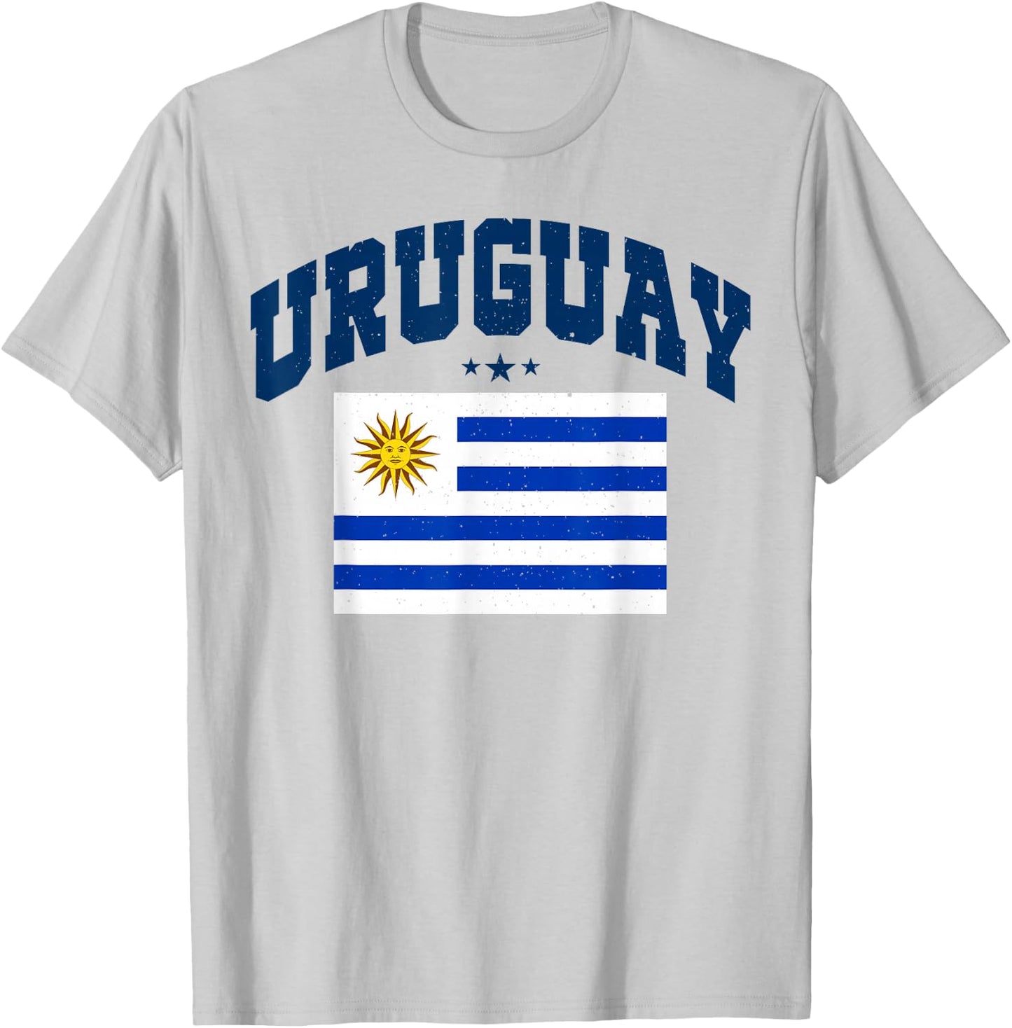 Vintage Uruguay Patriotic Throwback Athletic T-Shirt - T-Shirt | Ash