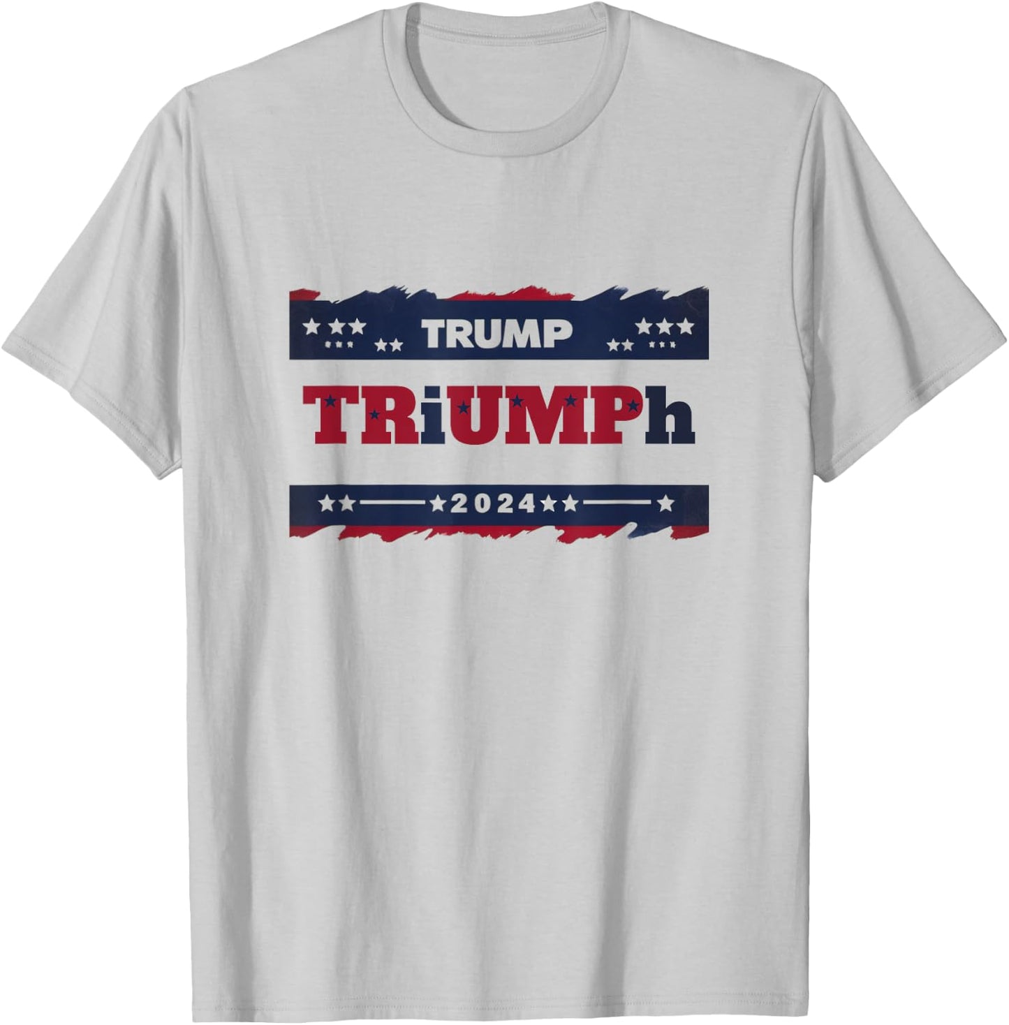 TRiUMPh 2024 Patriotic Shirt - Trump T-Shirt - T-Shirt | Ash