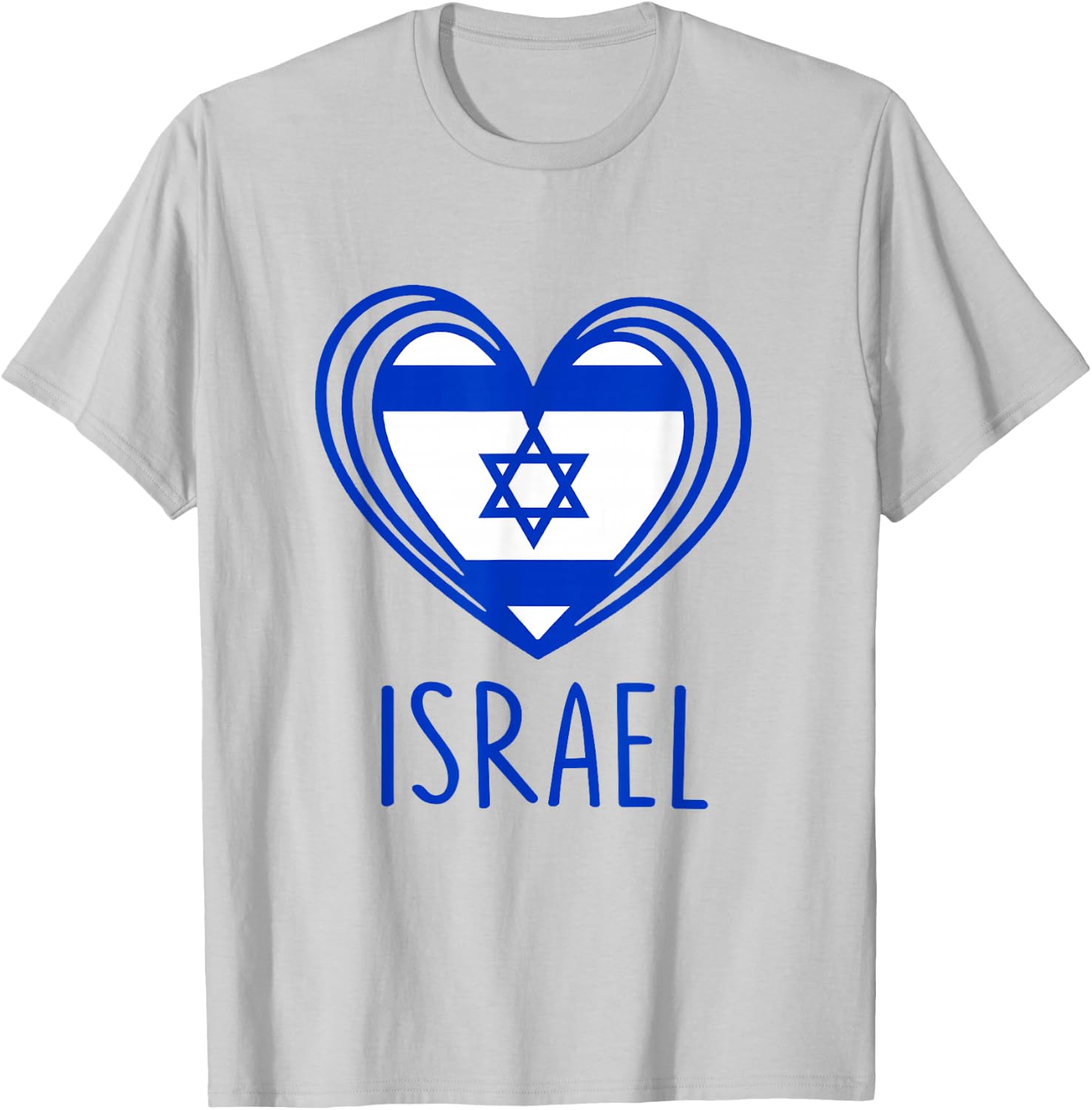 Patriotic Israel Pride Israeli Heart Flag Israel Shirt Kids T-Shirt - T-Shirt | Ash