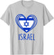 Patriotic Israel Pride Israeli Heart Flag Israel Shirt Kids T-Shirt - T-Shirt | Ash