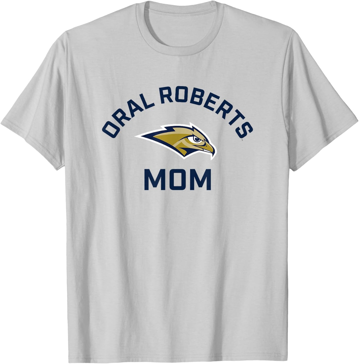 Oral Roberts University ORU Golden Eagles Arched Mom T-Shirt - T-Shirt | Ash