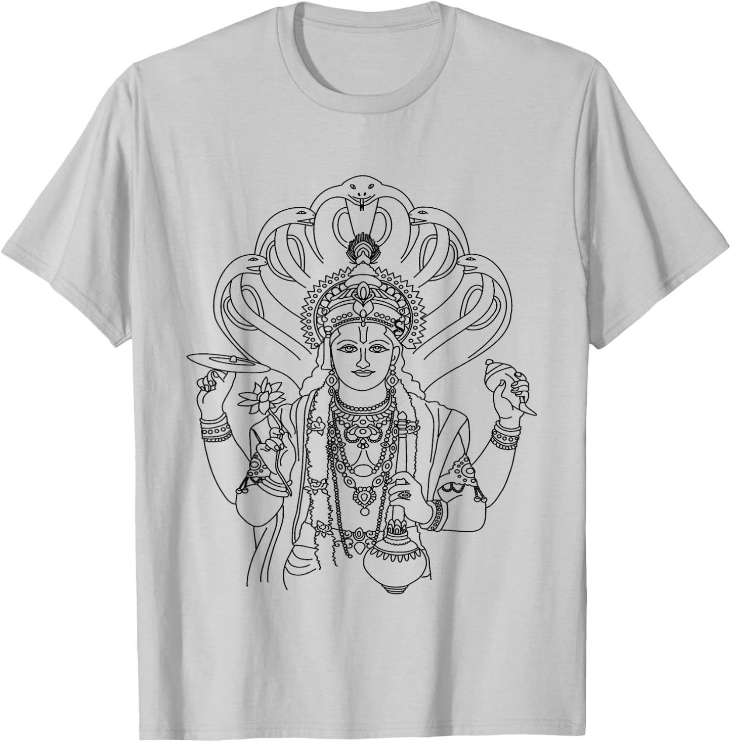 Vishnu Vedic Hindu God Hinduism T-Shirt - T-Shirt | Ash