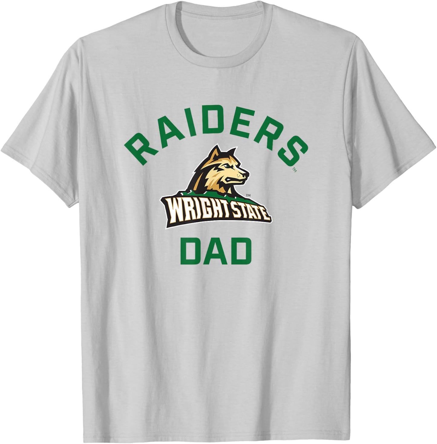 Wright State University WSU Raiders Arched Dad T-Shirt - T-Shirt | Ash