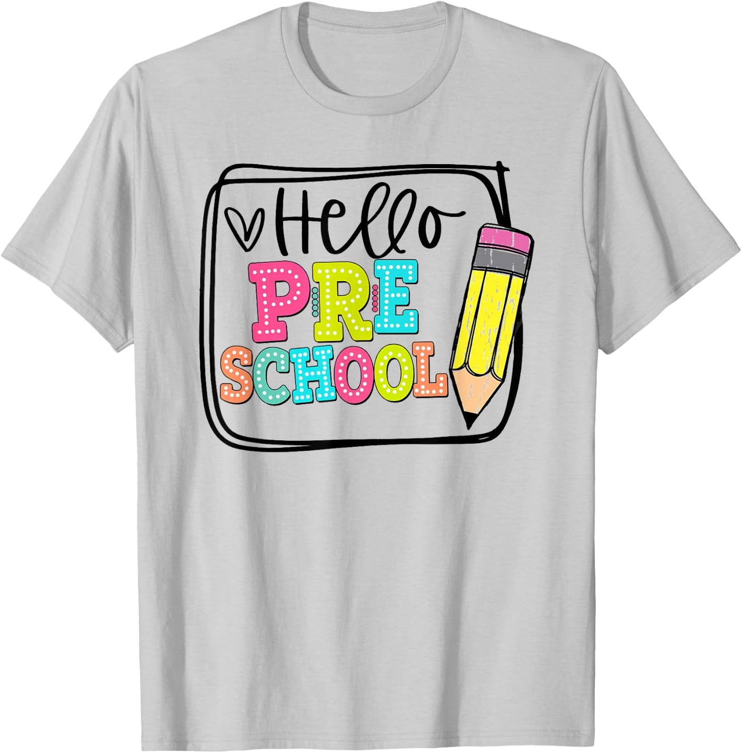 Hello preschool Team Pre-K Teacher Kids Back to School T-Shirt - T-Shirt | Ash