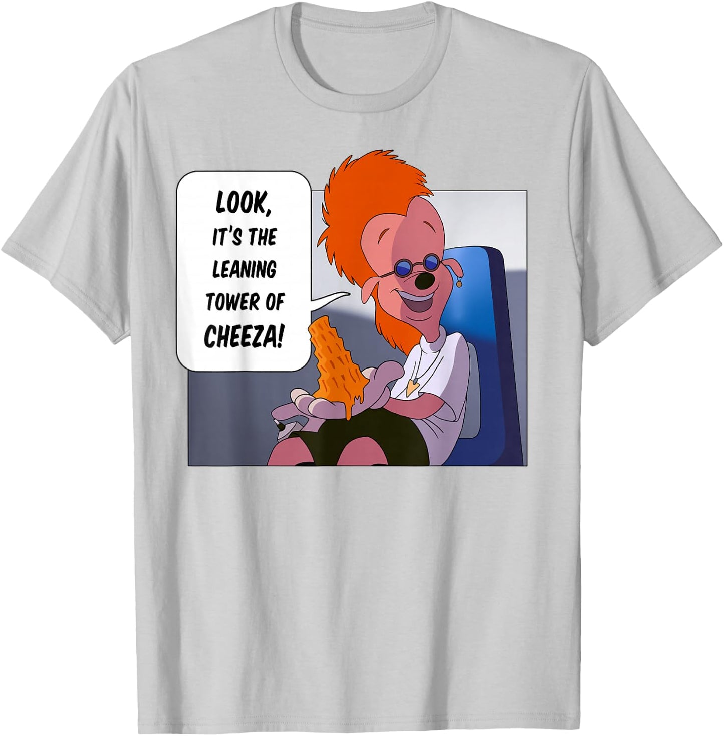 Disney A Goofy Movie The Leaning Tower of Cheeza Small T-Shirt - T-Shirt | Ash