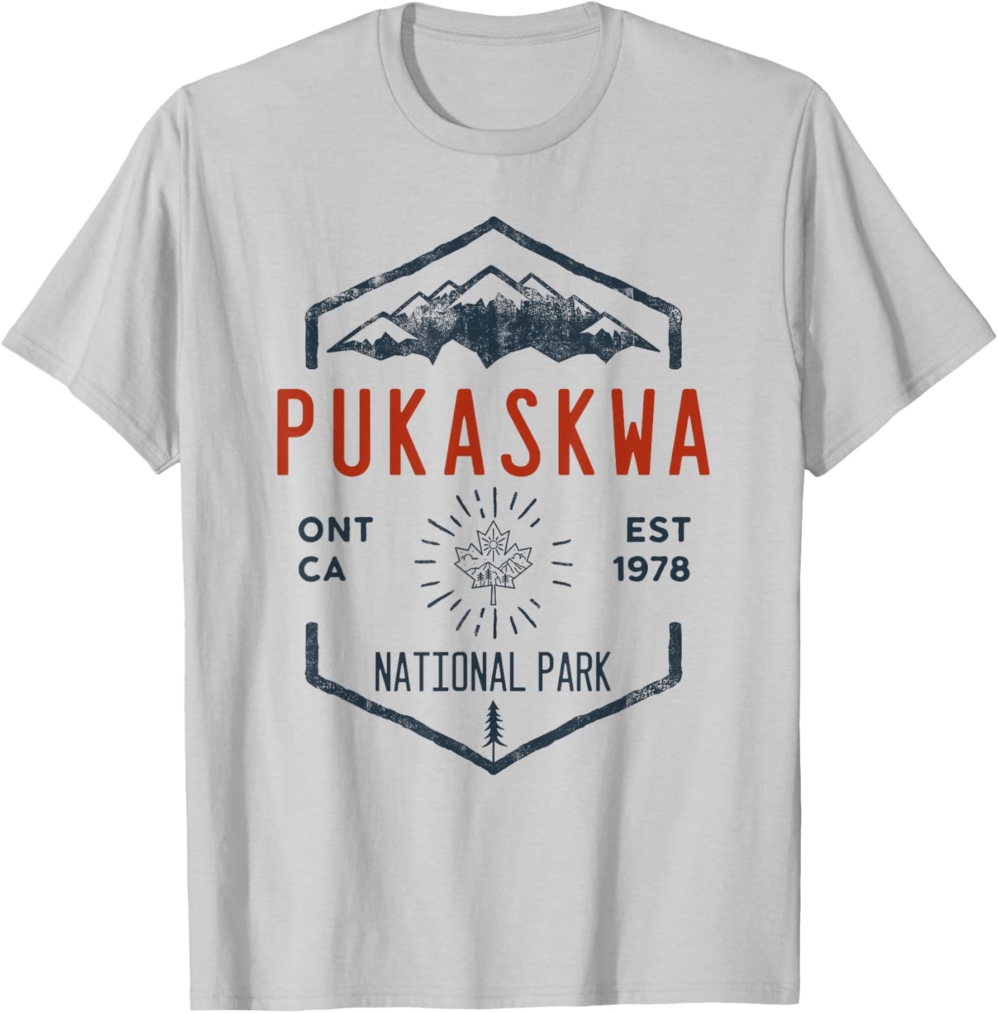 Pukaskwa National Park Canada Vintage T-Shirt - T-Shirt | Ash