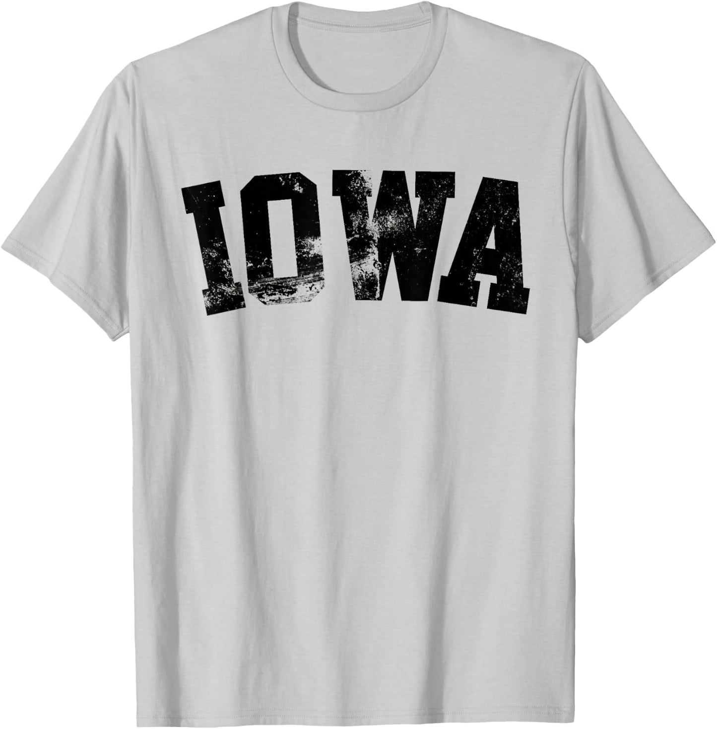 Retro Iowa Vintage Iowa Black Gold Iowa Throwback Design T-Shirt - T-Shirt | Ash