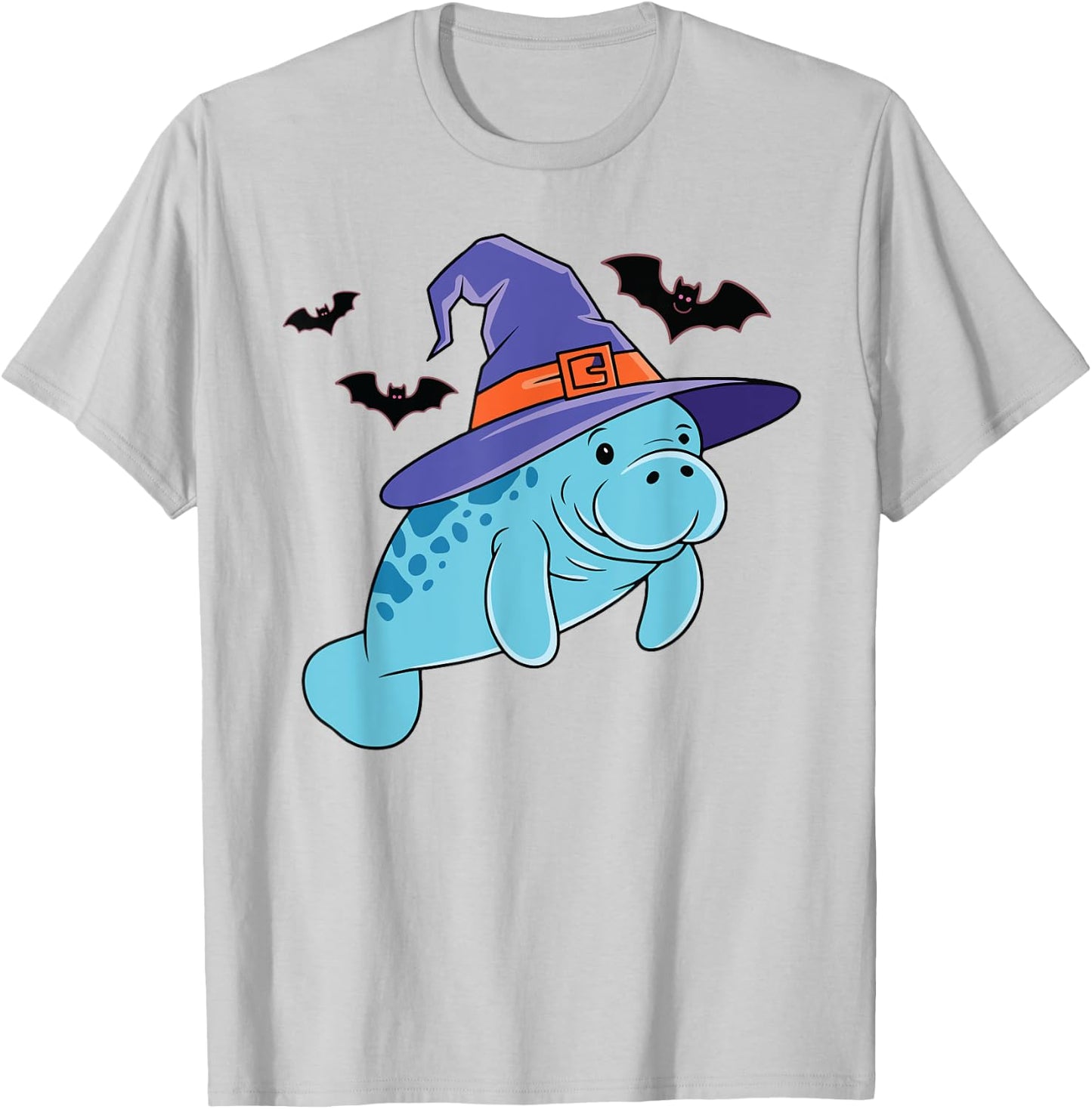Lazy Witch Manatee Halloween Sea Cow Costume Kids T-Shirt - T-Shirt | Ash