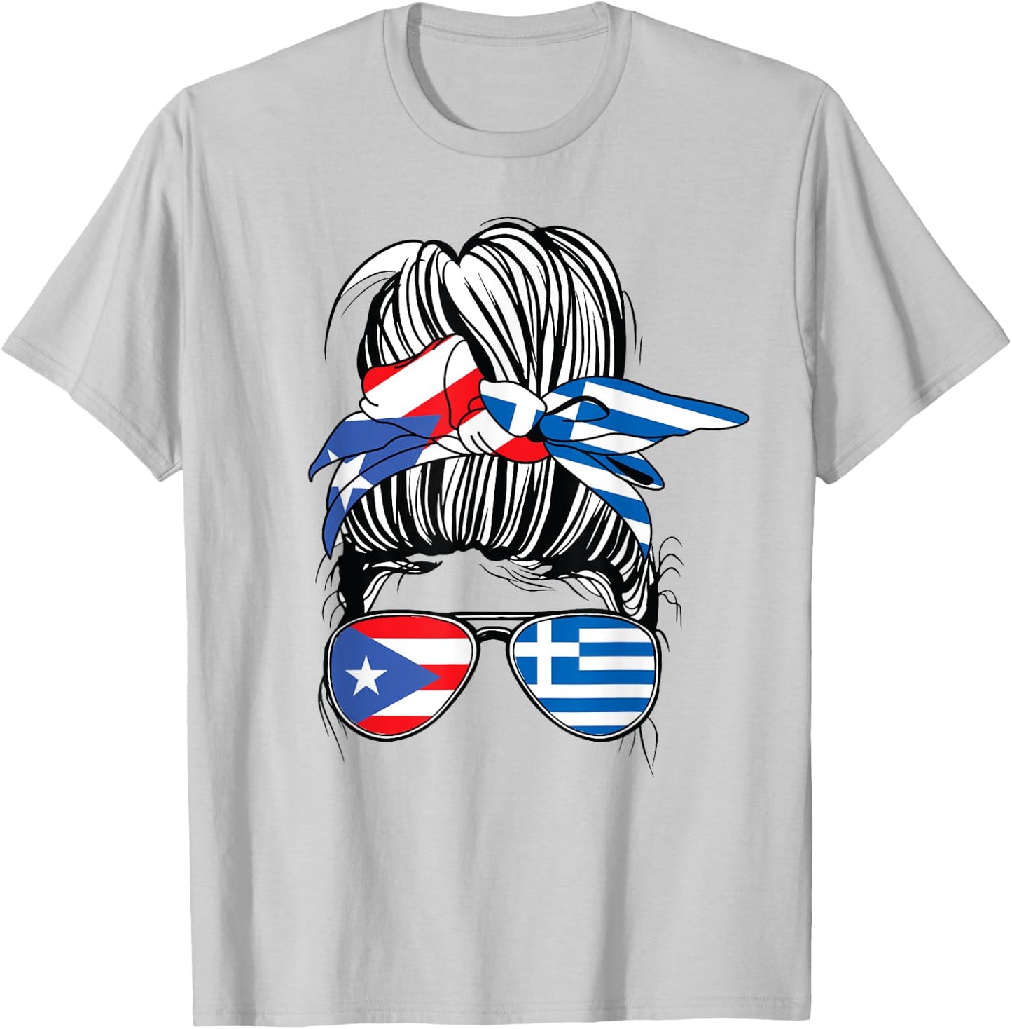 Puerto Rican Para Mujer Puerto Rico Women Greek Girl Greece T-Shirt - T-Shirt | Ash