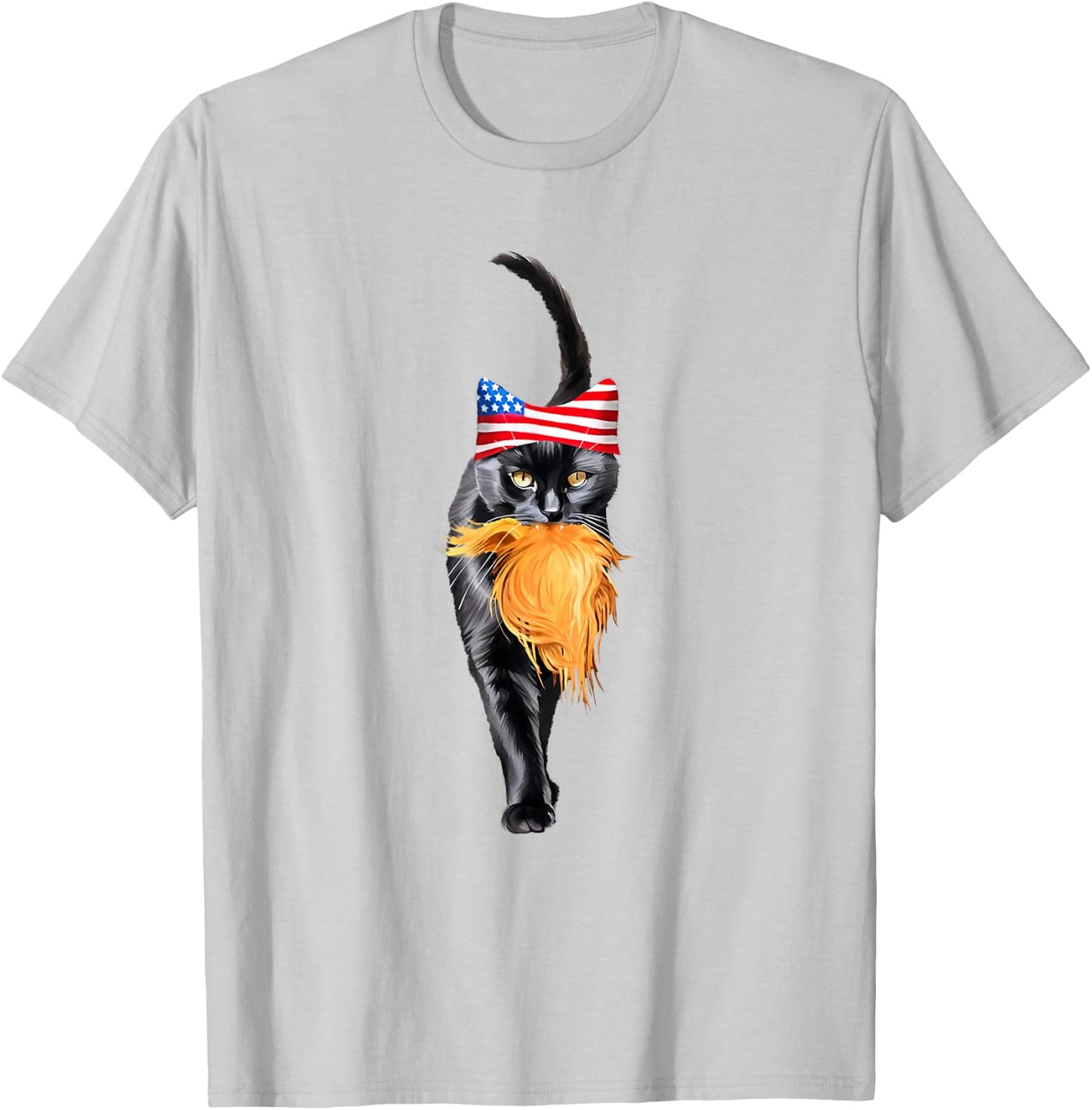 Funny Childless Cat Lady With Trump Hair Vote Kamala 2024 T-Shirt - T-Shirt | Ash