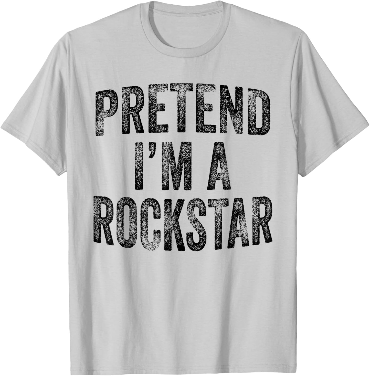 Pretend I'm A Rockstar Family Halloween Rock Star Costume T-Shirt - T-Shirt | Ash