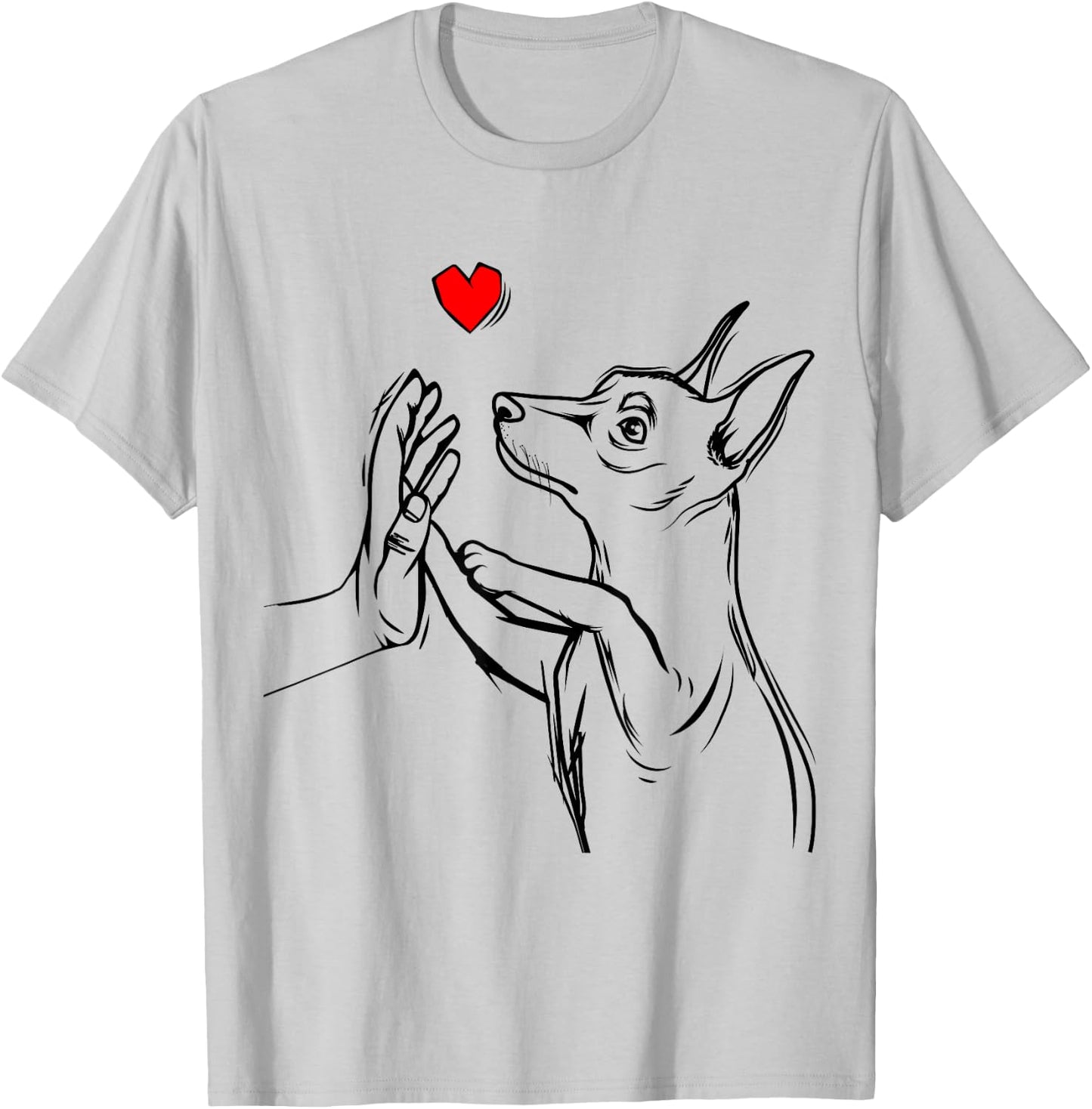 Min Pin Love Miniature Pinscher Dog Mom Women Girls T-Shirt - T-Shirt | Ash