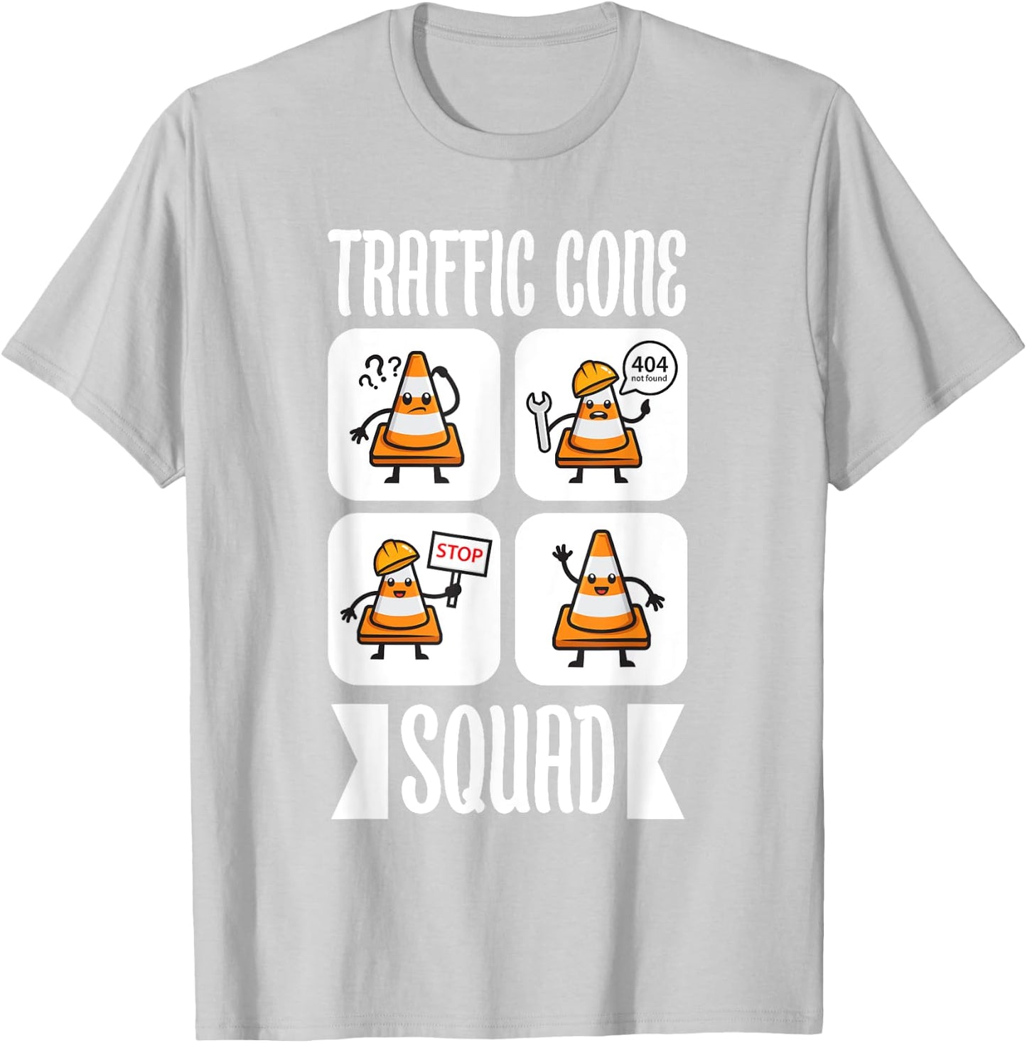 Traffic Cone Squad T-Shirt - T-Shirt | Ash