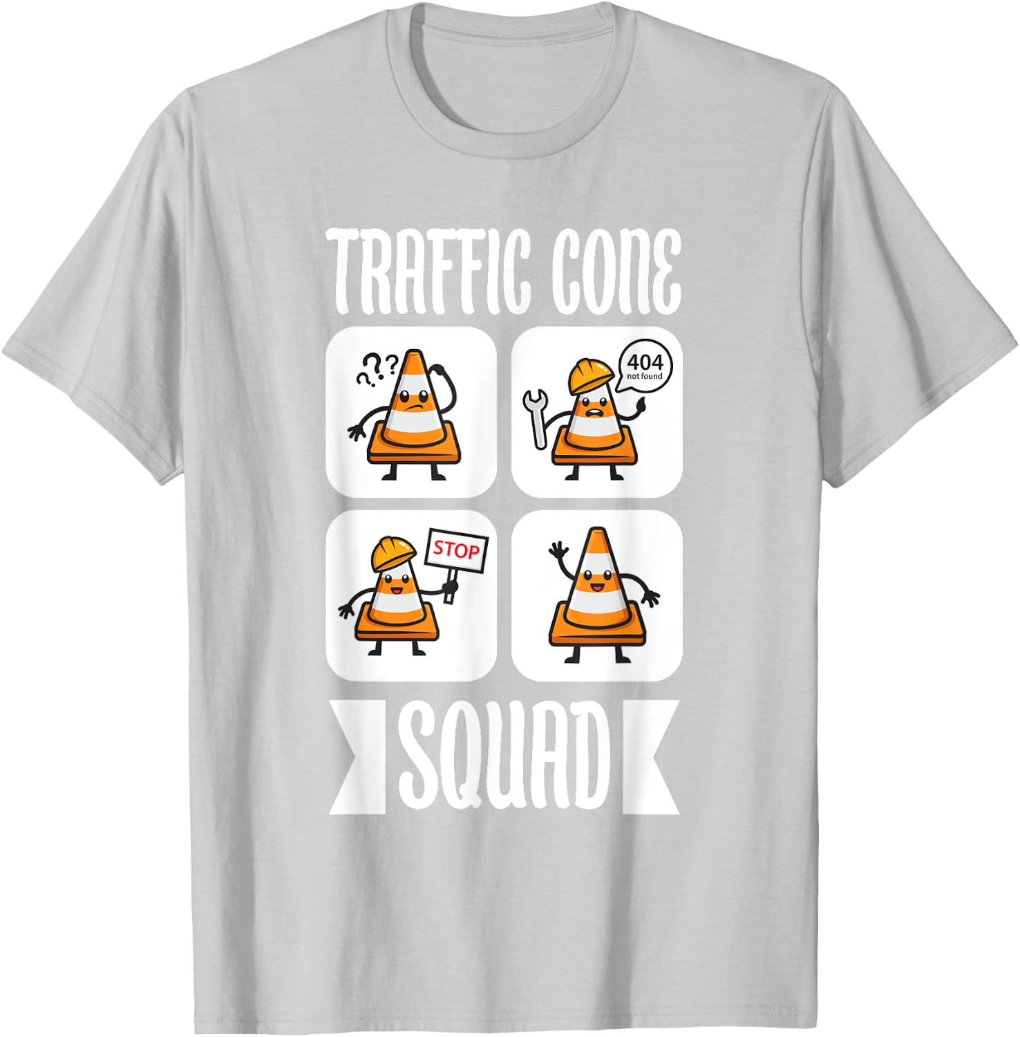 Traffic Cone Squad T-Shirt - T-Shirt | Ash