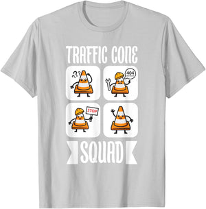 Traffic Cone Squad T-Shirt - T-Shirt | Ash
