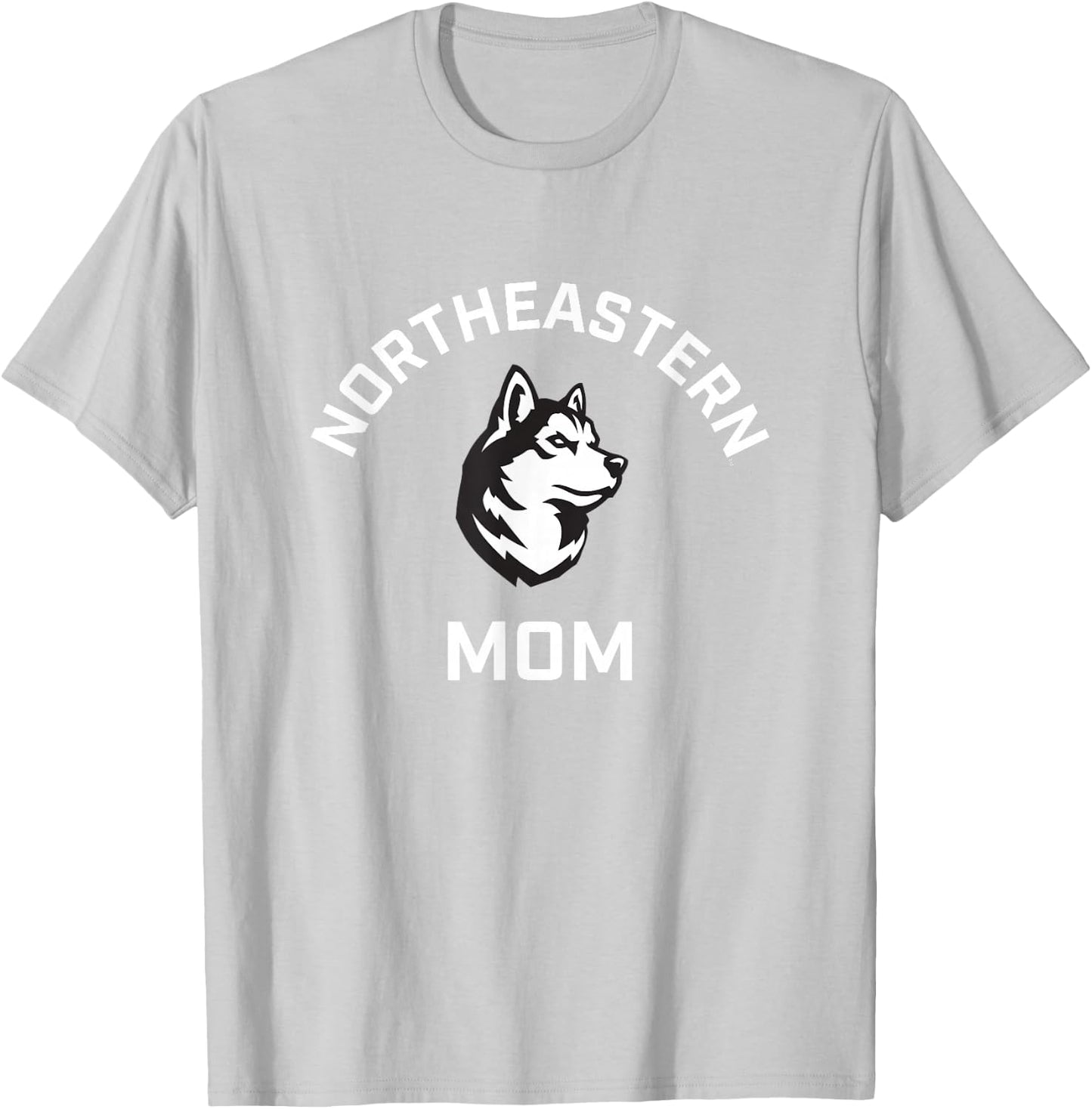 Campus Lab Northeastern University NEU Huskies Arched Mom , Small, Red T-Shirt - T-Shirt | Ash