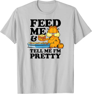 Garfield - Feed Me Lasagna And Tell Me I'm Pretty T-Shirt - T-Shirt | Ash