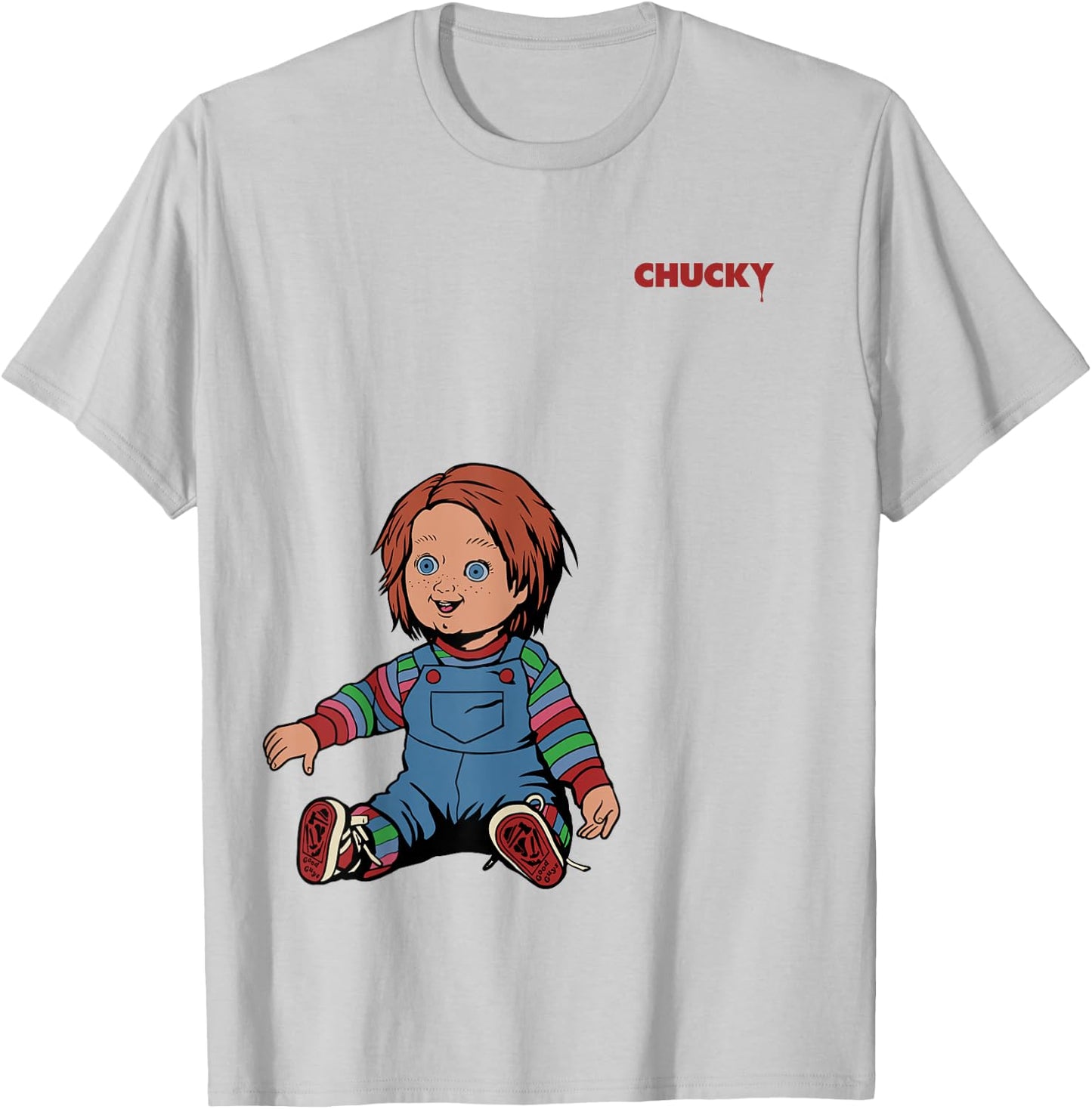 Chucky Little Angel Front & Back T-Shirt - T-Shirt | Ash
