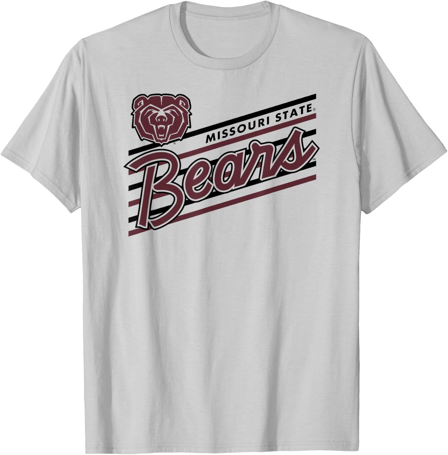 Missouri State Bears Retro Performer White T-Shirt - T-Shirt | Ash