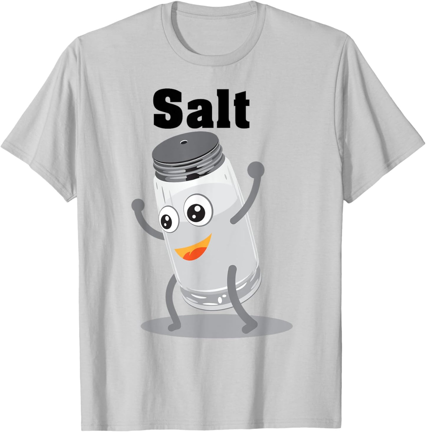 Salt Shirt | Funny Power Matching Salt and Pepper Gift T-Shirt - T-Shirt | Ash