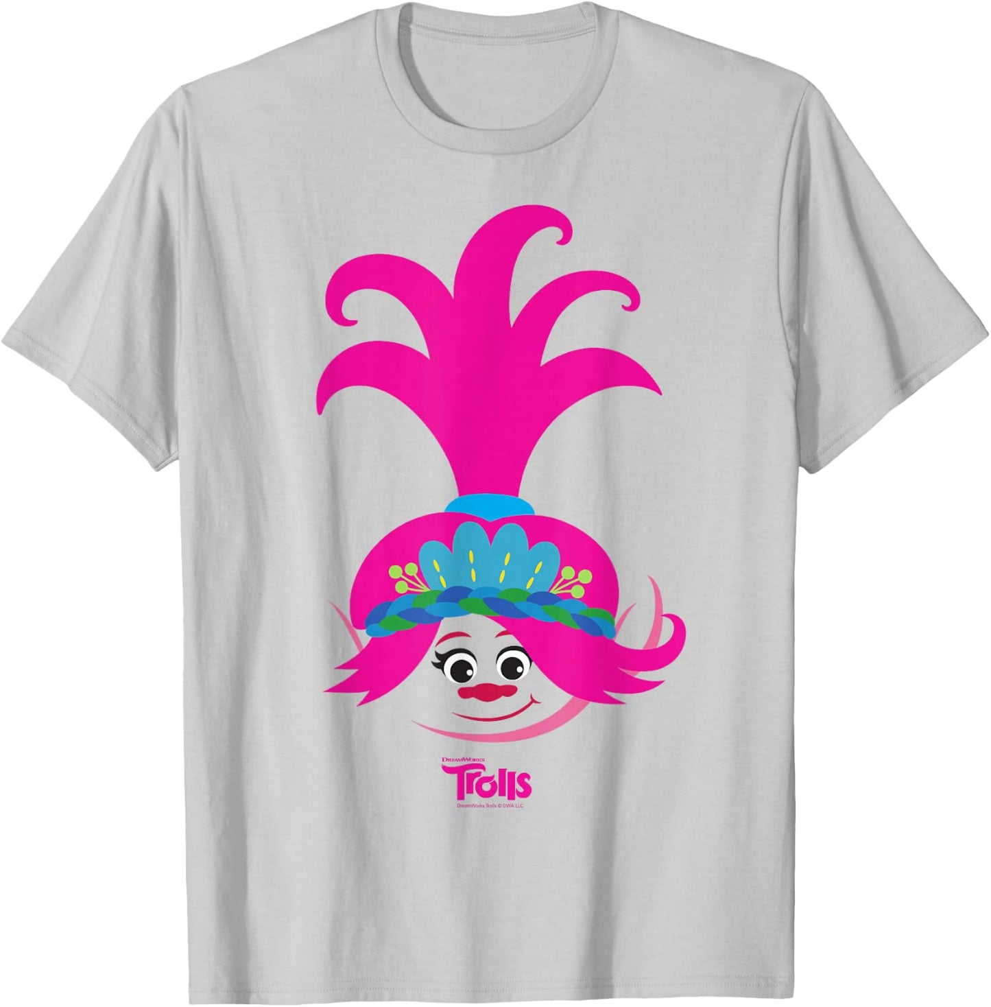 DreamWorks Trolls Poppy Big Face T-Shirt - T-Shirt | Ash