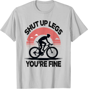 Shut Up Legs You’re Fine Funny Gift Mountain Bike T-Shirt - T-Shirt | Ash