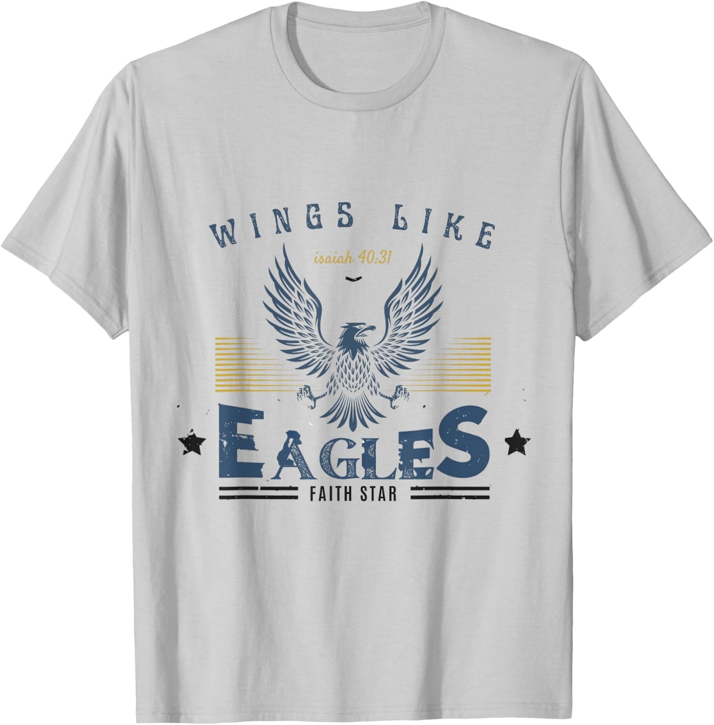Faith Star - "Wings Like Eagles " vintage T-Shirt - T-Shirt | Ash