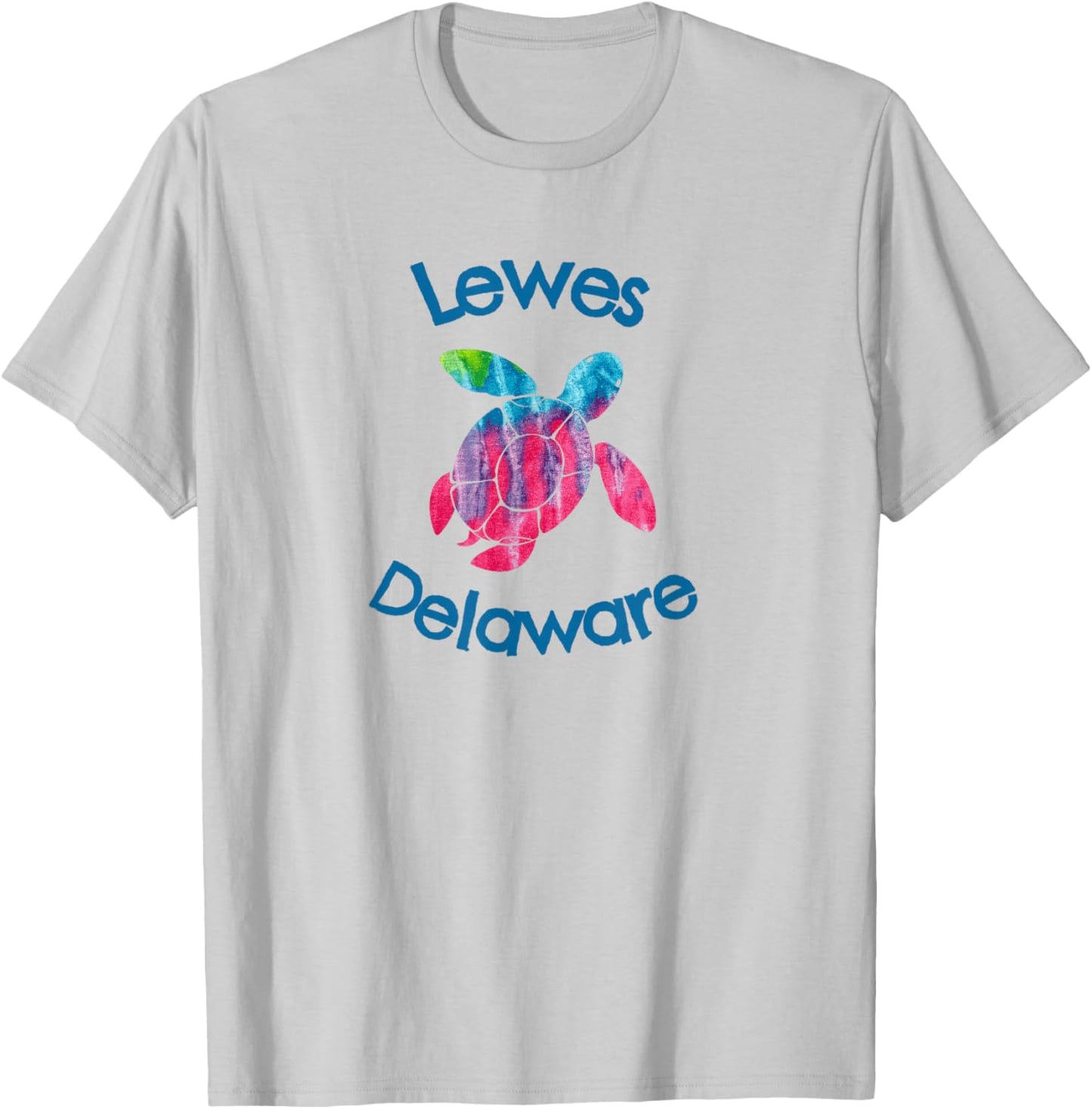 Lewes Delaware Beach Rustic Watercolor Loggerhead Turtle T-Shirt - T-Shirt | Ash