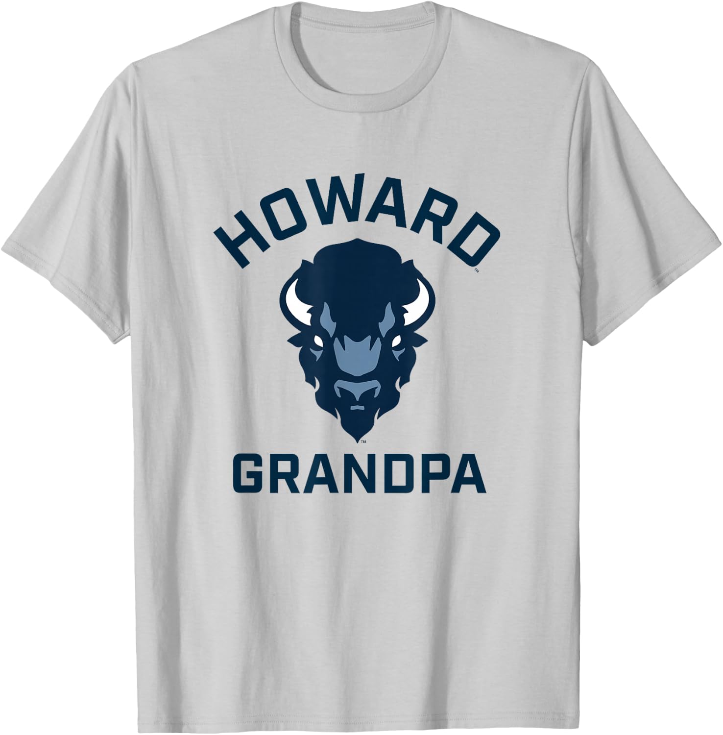 Howard University Bison Arched Grandpa T-Shirt - T-Shirt | Ash