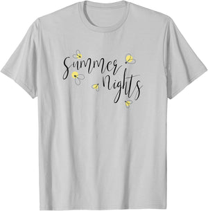 Fireflies Lightning Bugs Shirt Cute Summer Nights T-Shirt - T-Shirt | Ash