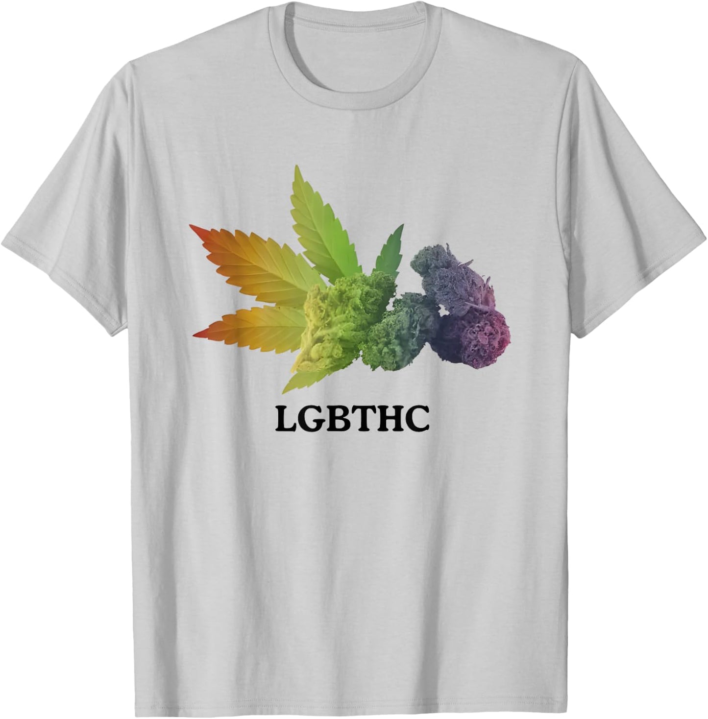 LGBTTHC Weed Leaf Pride Funny LGBTQ T-Shirt - T-Shirt | Ash