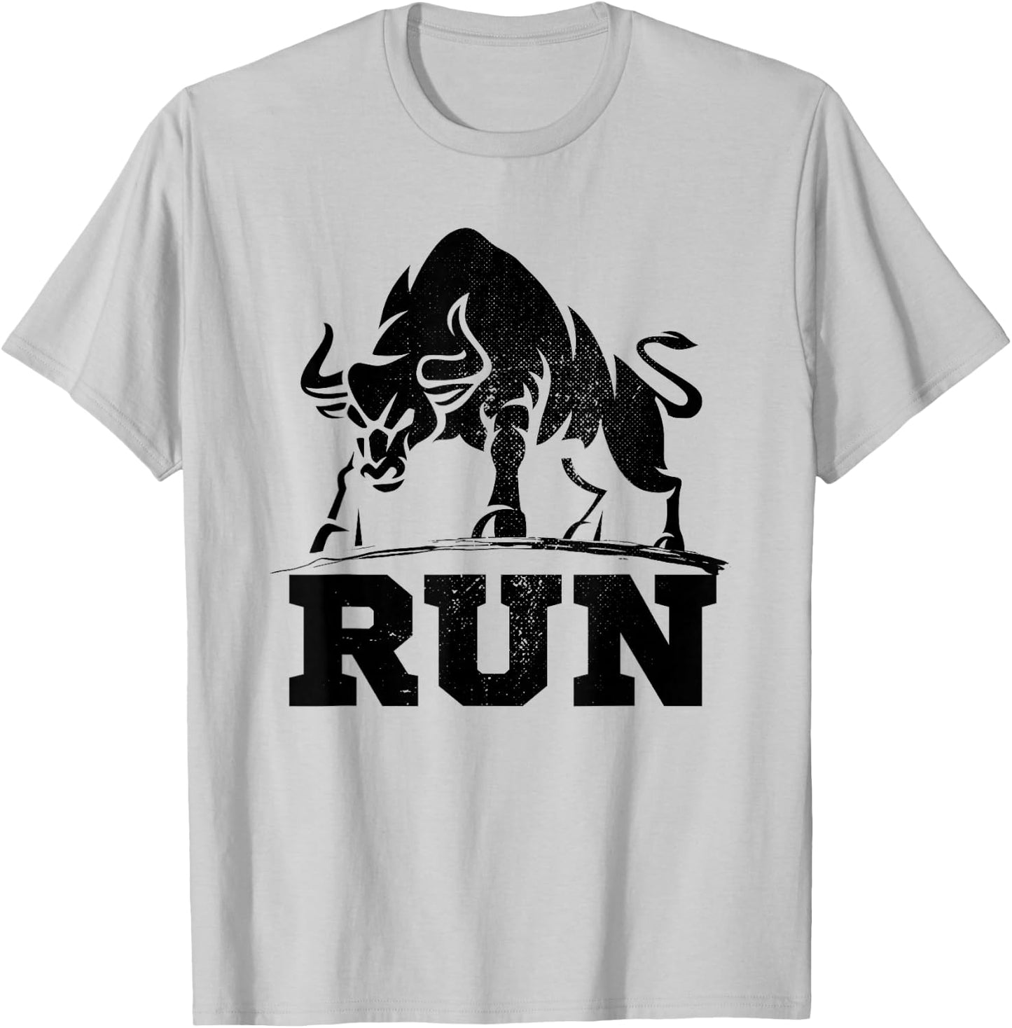 Raging Bulls Running of Bull Bullfight Cowboys Lover Animal T-Shirt - T-Shirt | Ash