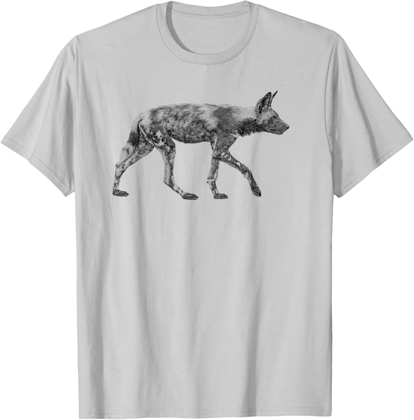 African Wild Dog Ready to Hunt T-Shirt - T-Shirt | Ash